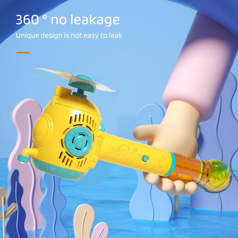 Kids Bubble Toy Portable Submarine Windmill Bubble Maker Wand with Light Automatic Bubble Blower Machine Toy for Toddlers Boys
