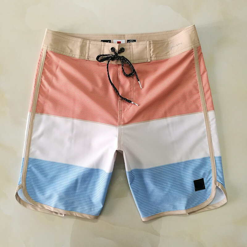 Шорты пляжные мужские для отдыха, эластичные быстросохнущие Короткие штаны с принтом, защита от брызг, для пляжа