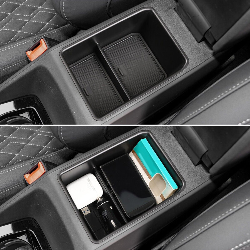 Подлокотник центральной консоли, коробка для хранения, органайзер, черный, подходит для Audi Q4 e-tron 2023 2022 2021