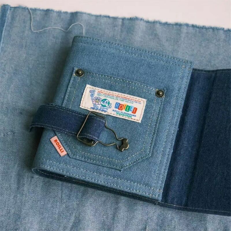 Cute Jean Type Loose Leaf A7 BinderJournal Notebook Diary Cover Ring Planners Organizer Girl Gifts Handmade