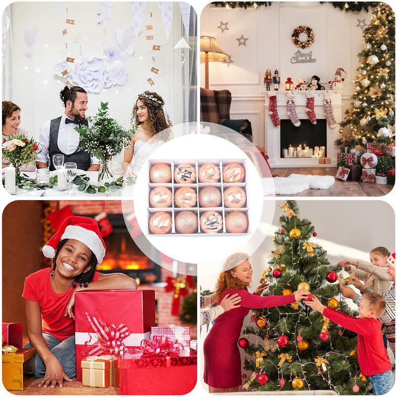 Bolas navideñas decorativas para colgar en el árbol, adornos de bricolaje, elfos de Navidad, bolas inastillables para interiores y exteriores