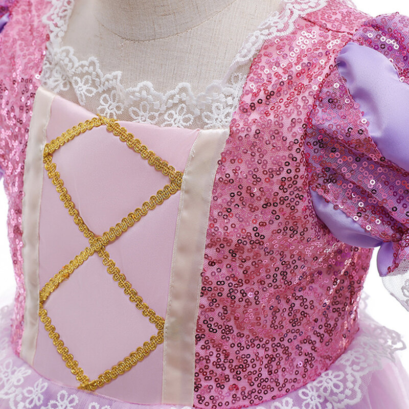 Rapunzel Kleid Mädchen Prinzessin Sommer verwirrt Cosplay Kostüm Karneval Fee Kleid Kinder Rollenspiel Halloween Geburtstags feier Kleid