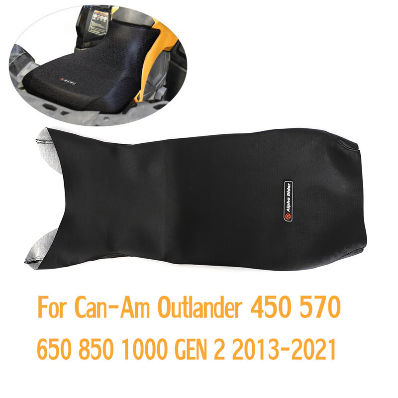 Para can-am outlander 450 570 650 850 1000 gen 2 2013-2021 todo o tempo anti-deslizamento padrão de grão capa de assento