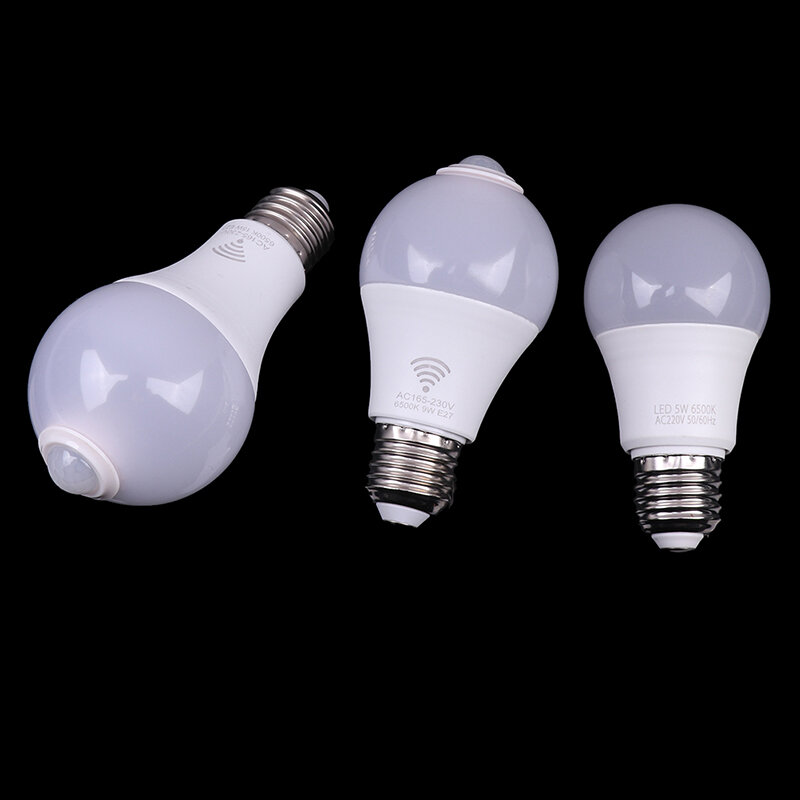 Lâmpada LED com Sensor de Movimento, Detector de Movimento, Luz Noturna, Sensor PIR, E27, 5W, 9W, 15W