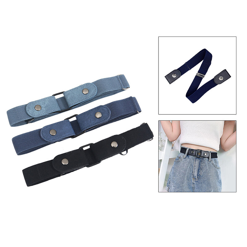 Buckle-Free Waist Belt For Jeans Pants No Buckle Stretch Elastic Waist Belt For Women Men No Hassle Belt