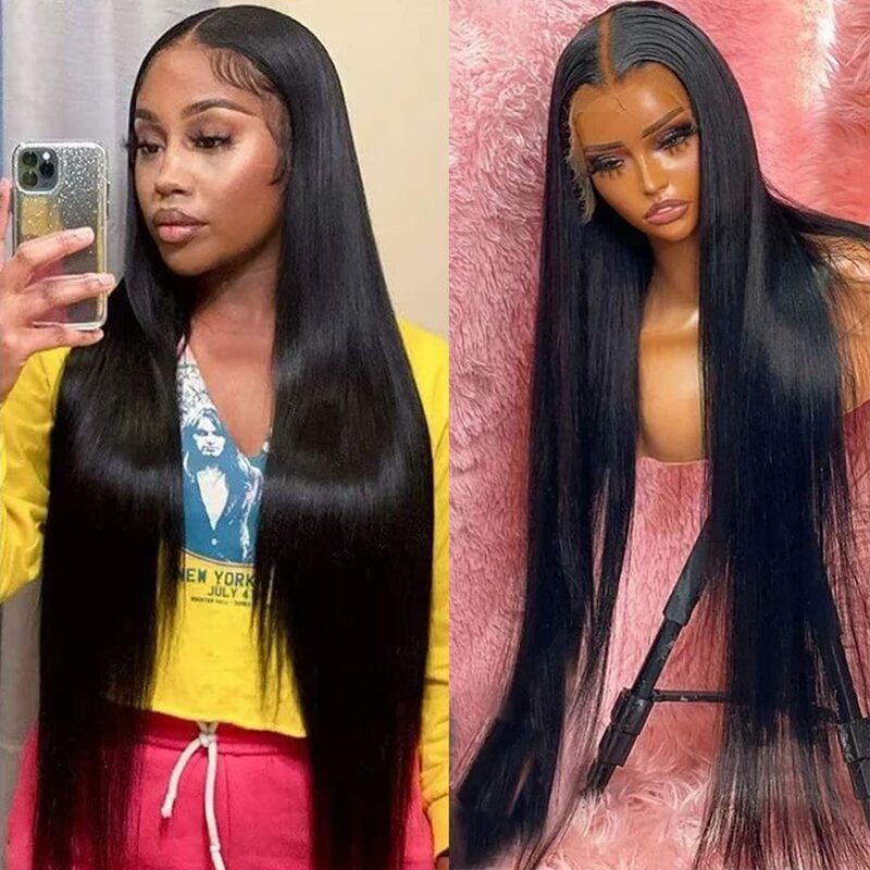 Natural Straight Lace Front Wigs Human Hair Pre Plucked with Baby Hair 13x4 Lace Frontal Wigs Brazilian Virgin Human Hair Wigs