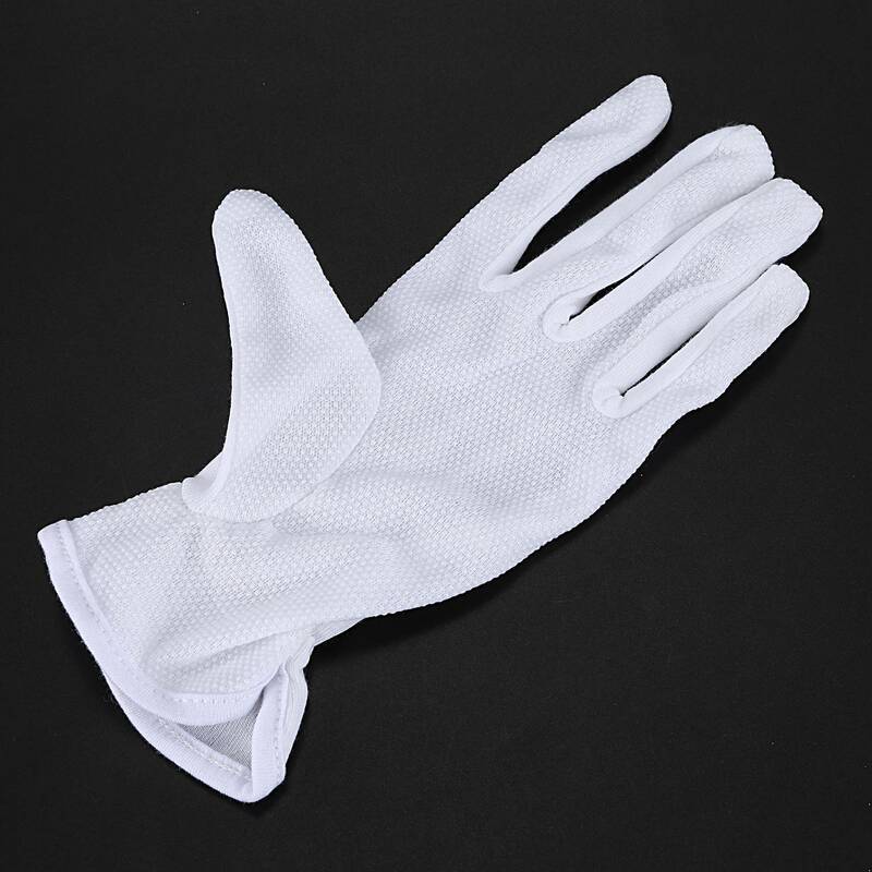 Pair Protective Anti-Slip White Cotton Work Driving Gloves