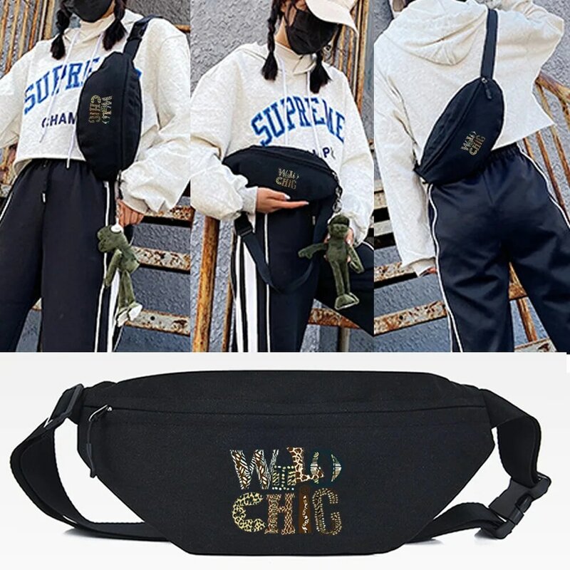 Waist Bag Women 2023 New Fashion Chest Crossbody Bag Flash Letters Print Belt Bag High Quality Shoulder Wild Messenger Pouch Men