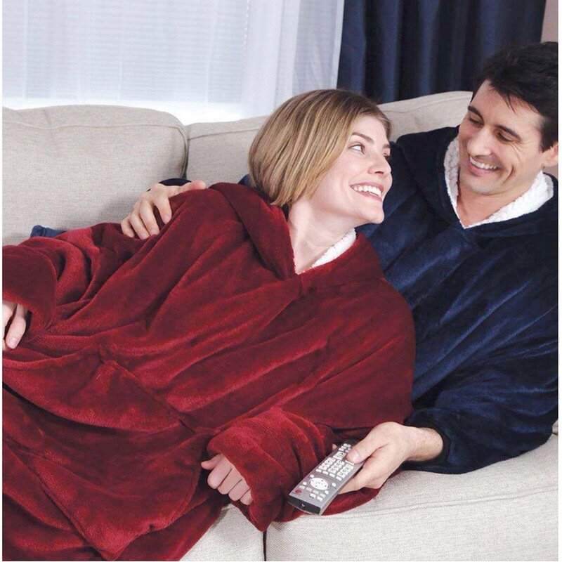 Pijama com capuz quente para amantes, pijamas de flanela, Plush Lounge Sleep Wear, ternos caseiros, tops para outono e inverno