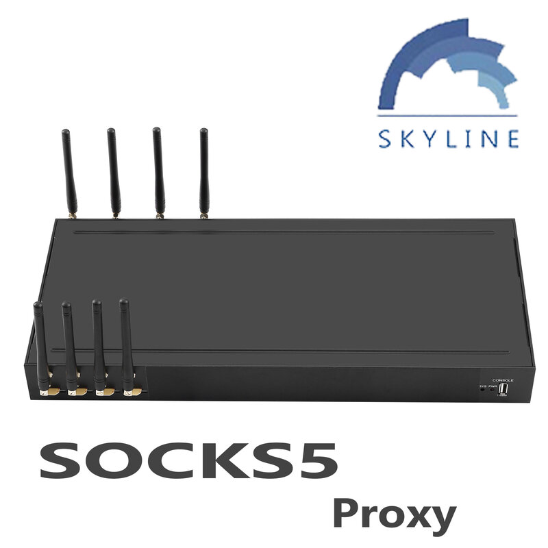 Enrutador IP 4G de 4 puertos, solución de proxy Multi IP, API IP Rotate, módem SMS a granel, Socks5, servidor Proxy HTTP, puerta de enlace