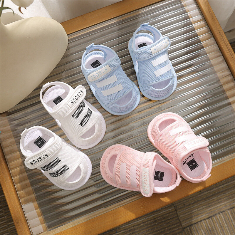 Sepatu bayi balita, musim panas, anak laki-laki dan perempuan sol lembut, bersirkulasi 0-12 bulan