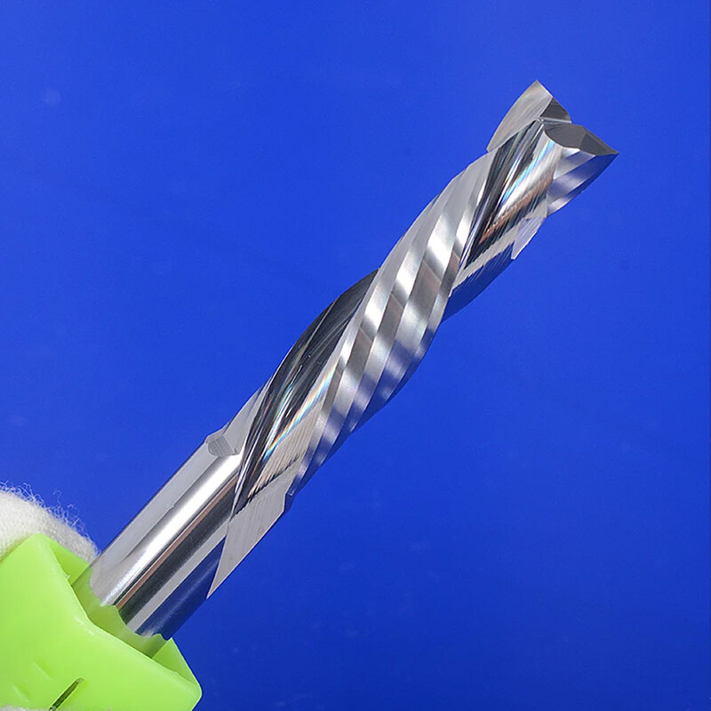 Biaonu 1-teiliges Hartmetall-Spiralfräswerkzeug mit zwei Schneiden, 3,175/4/5/6/8 mm, Kompressionsfräser, CNC-Schaftfräser für Holz