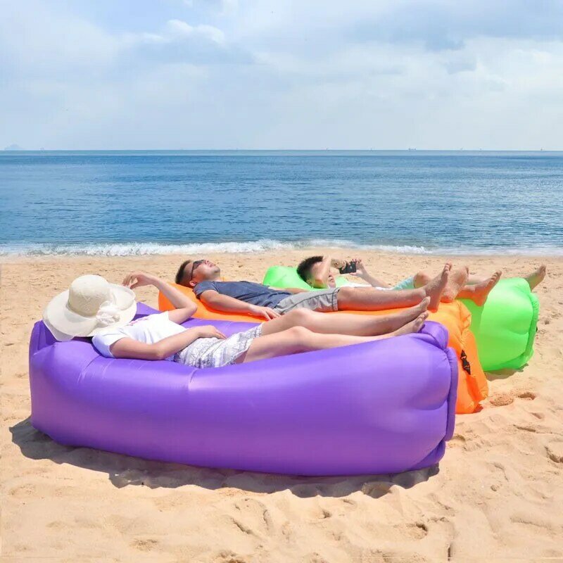 K-STAR-Sofá inflável preguiçoso ao ar livre, saco de dormir portátil, cama preguiçosa, única pessoa, Folding Camping Almofada de ar, novo, 2024