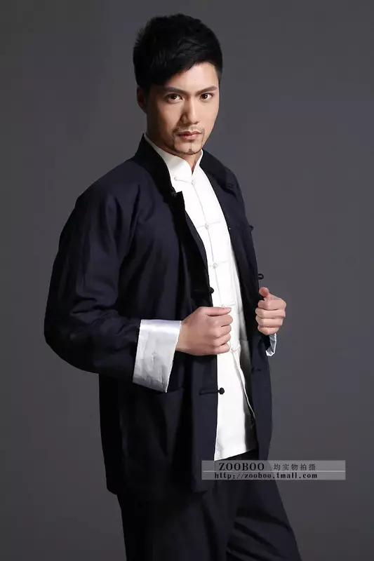 Klasyczny chiński strój Tang Garnitury Kung Fu Bruce Lee Ubrania Wing Chun Taiji Tai Chi Zestaw ubrań Kostium dla mężczyzn 2szt / zestaw