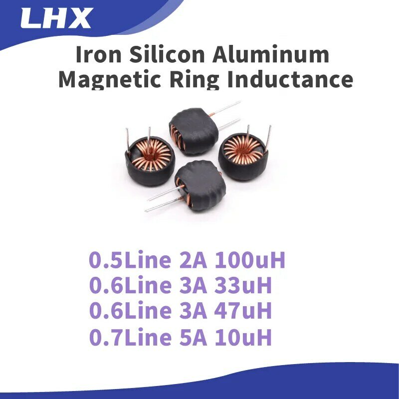 10PCS/LOT  Iron Silicon Aluminum Magnetic Ring Inductance 10uH/33uH/47uH/100uH 40125 Diameter 10mm  Vertical/Horizontal