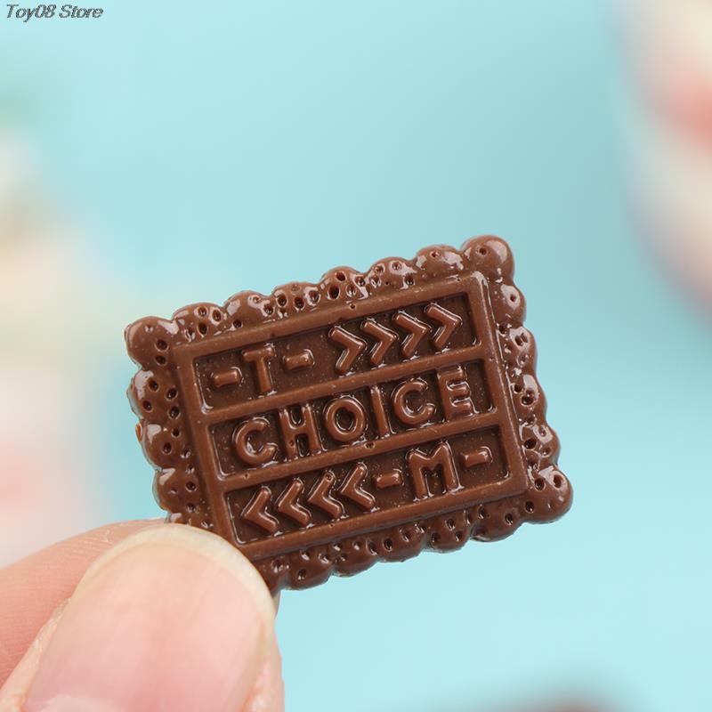 10 pz casa delle bambole in miniatura caffè snack al cioccolato scatola di caramelle finta gioca cibo accessori in resina fai da te stile diverso cioccolato