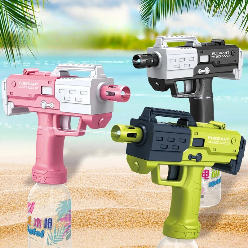Uzi elektrische Wasser pistole kontinuierlich feuern Sommers pielzeug mit Batterie für Außen pool, Strand, cs Spiels tütze, interaktives Familien wasser
