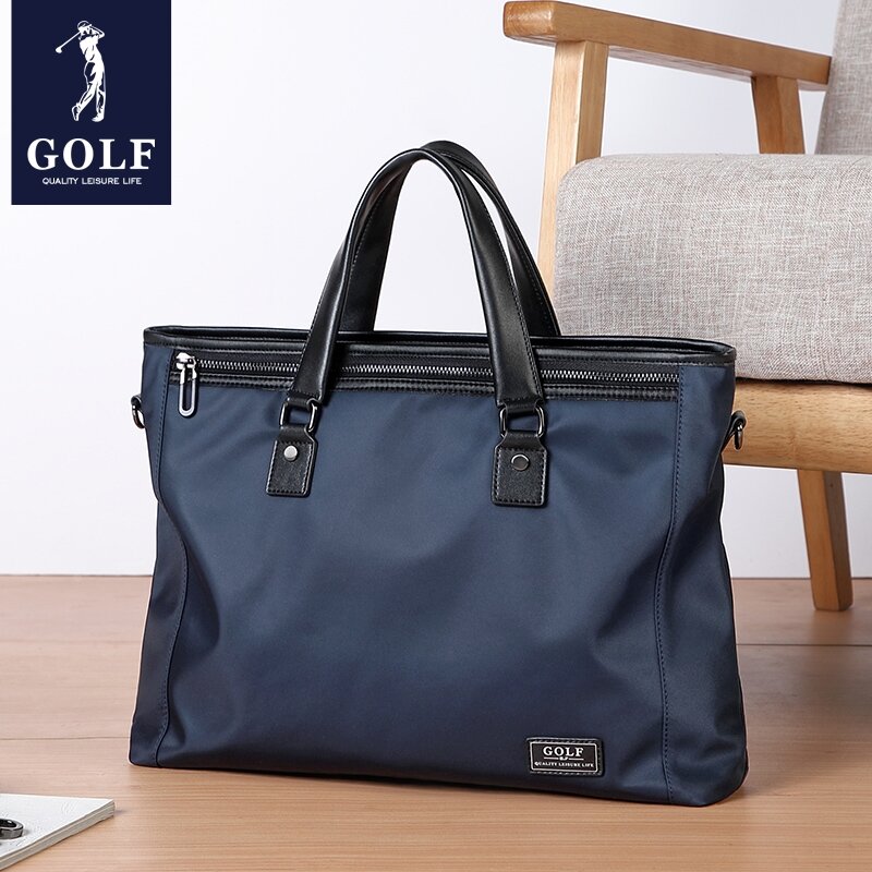 Мужской портфель для гольфа, новинка 2023, многофункциональная деловая сумка большой вместимости, сумка через плечо, упрощенная сумка через плечо
