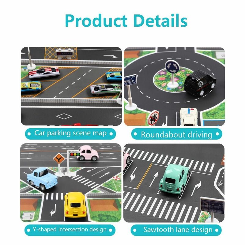 Wspinaczka samochodowa mata drogowa dzieci prezent DIY znaki drogowe maty wspinaczkowe zabawki mapa drogowa dywanik drogowy
