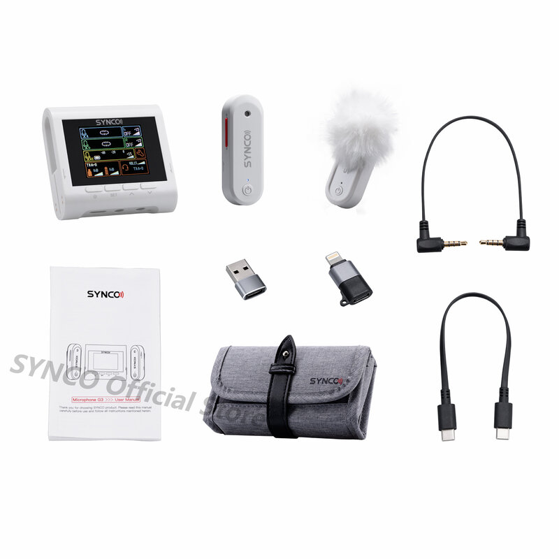 Synco – Microphone d'enregistrement Lavalier sans fil G3, système tout-en-un, Audio et vidéo