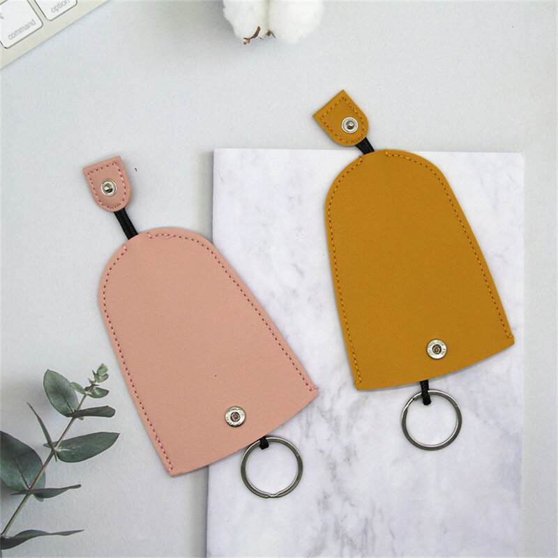 1Pc Unisex Pull Type Key Bag PU Leather Key Cover Wallets Housekeepers Car Key Holder Case Keychain Pouch Organizer Mini Purse