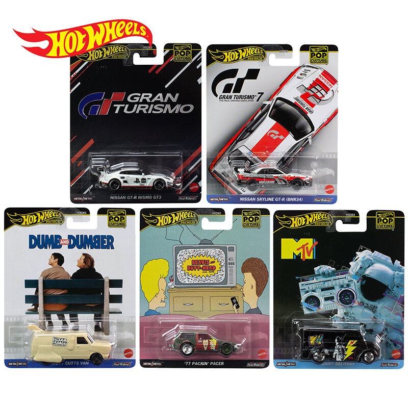 Original Mattel Hot Wheels Pop Culture HXD63 Car GTR Model Collection Diecast 1:64 GTR 34 Metal Toy