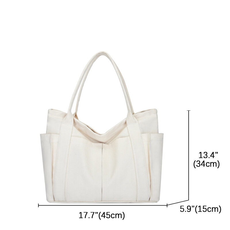 XOUHAM damska płócienna torba na ramię o dużej pojemności na co dzień z górnym uchwytem torby do codziennego użytku torebka damska kobiece torby na zakupy torebka podróżna