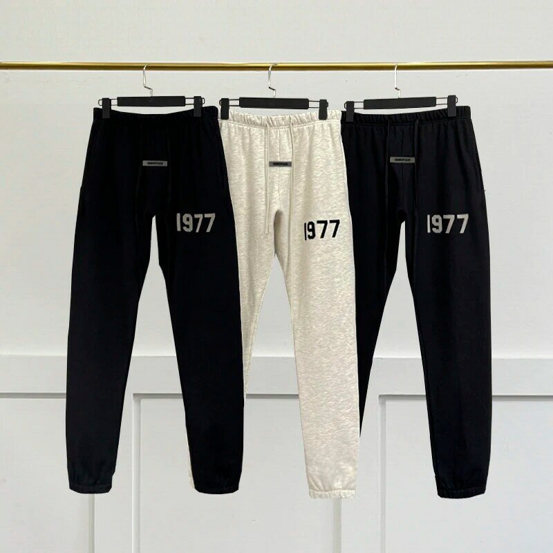 特大のストリートウェア,新しい1977コレクション,男性用と女性用のスウェットパンツ,カジュアルでルーズフィットのジョギングパンツ