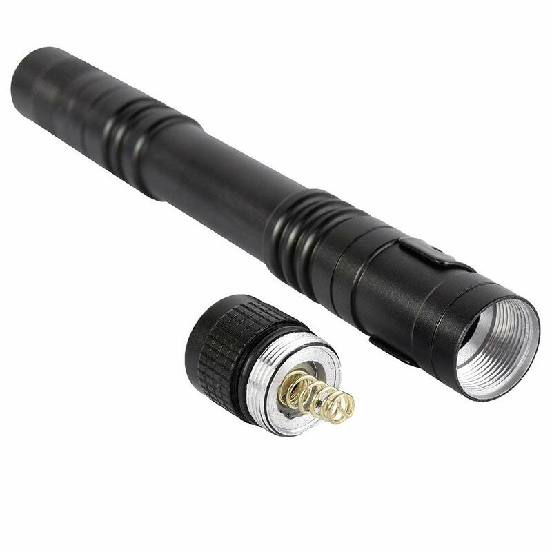 ZK30 1000LM XPE-R3 مصباح يدوي صغير مشعل على شكل قلم LED Penlight مضيا التكتيكية الشعلة مع كليب جيب Linterna(13.3 سنتيمتر)