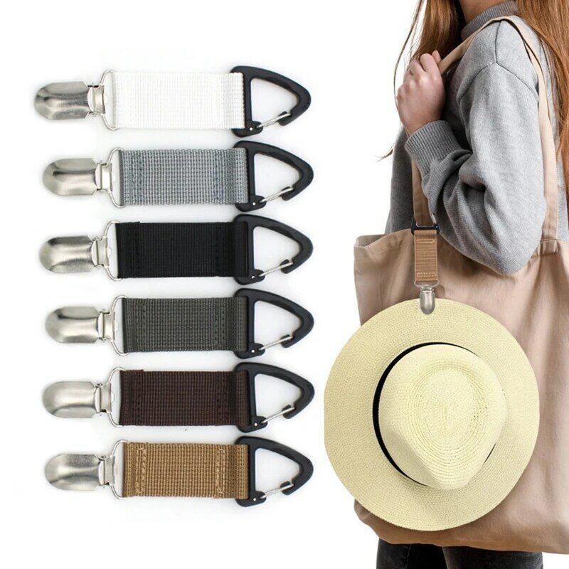 Porte-chapeau portable T1 pour l'extérieur, pince à chapeau pour sac à main de voyage, sac à dos
