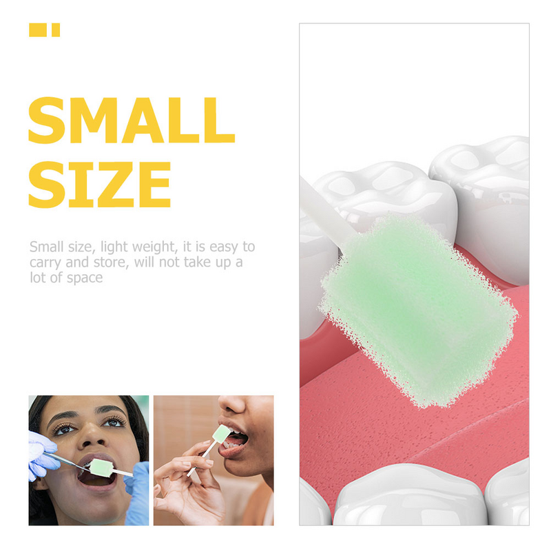 Esponja de limpeza oral multi-uso, Cotonetes bucais, 100pcs