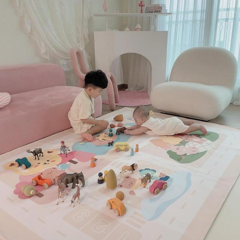 Moda bebê infantil rastejando esteira do berçário tapete decoração do bebê tapete de jogo macio evitar a queda