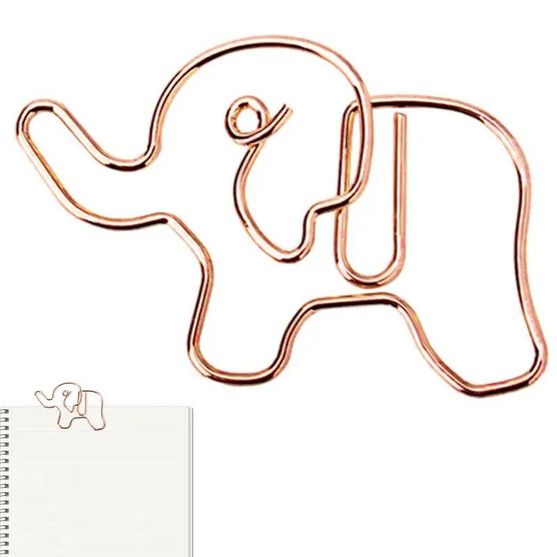 Creative gold Paper Clips cat Animal Shape Metal Paperclip on Book Paper Students Stationery Office School Binding Supplies