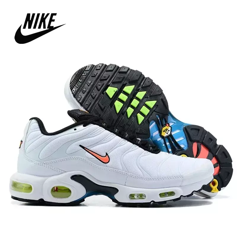 Nike-air max plus tn tênis de corrida dos homens, calçados esportivos, luz, preto, confortável, original, aj4114-001