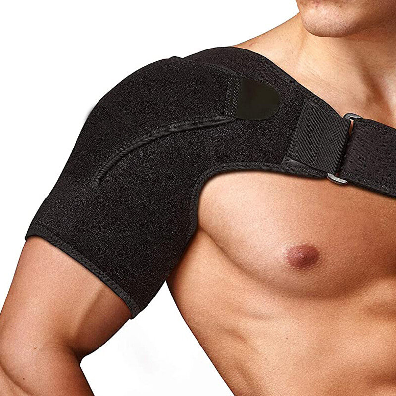 Soporte de estabilidad de hombro para hombres y mujeres, ajuste ajustable, envoltura de manga, alivio del dolor de hombro, recuperación