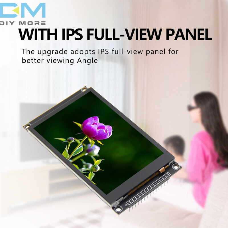 LCD 3.5 inci layar sentuh kapasitif modul tampilan TFT 320*480 IPS penggunaan 4W-SPI seri FT6336U dapat dihubungkan 5V mikrokontroler