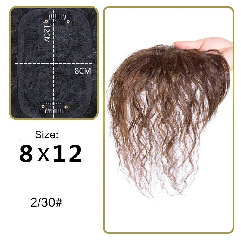 Wave Synthetic Reissue Block Replacement Wig With Bangs Increase The Amount Of Hair On The Top Of The Head To Cover The White Ha