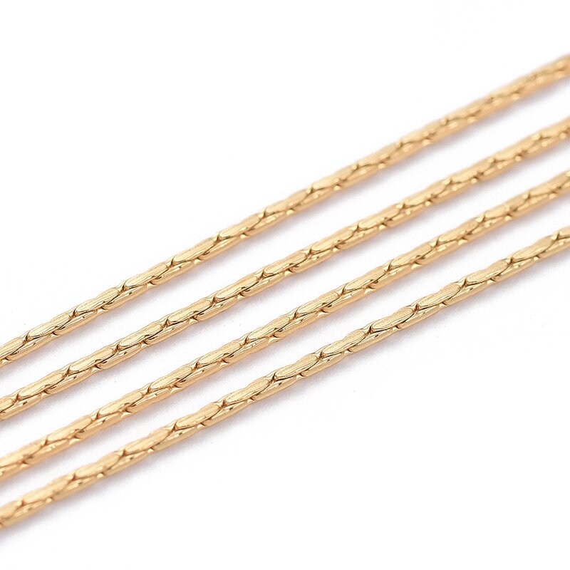 Łańcuchy 0.8mm Cardano przylutowane cienkim łańcuszkiem ze stali nierdzewnej złoty elastyczny materiał łańcuchowy do elementy do wyrobu biżuterii DIA
