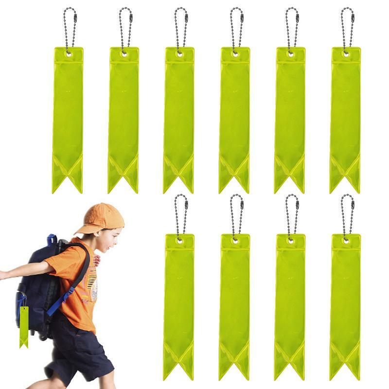 Backpack Reflector 10pcs Backpack Reflective Gear Waterproof Children's Reflector Highly Visible Night Walking Safety Gear Bag