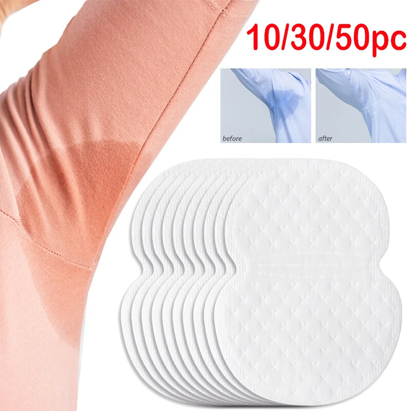 Sweat Absorbent Underarm Pads para homens e mulheres, Desodorante para transpiração, Desodorante para axilas, 10-50pcs por conjunto