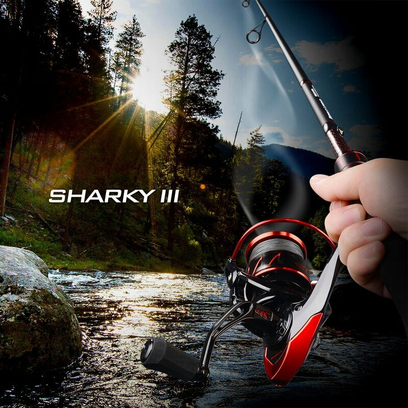 KastKing-carrete giratorio Sharky III para pesca en agua dulce y salada, accesorio con cuerpo de Metal duradero, arrastre máximo de 18KG, 10 + 1