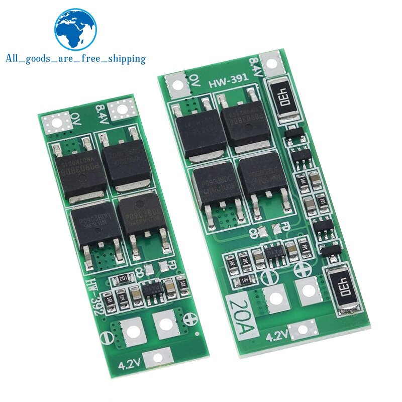 TZT 2S 20A 7.4V 8.4V 18650 Lithium Battery Protection Board/BMS Board Standard/Balance For DIY