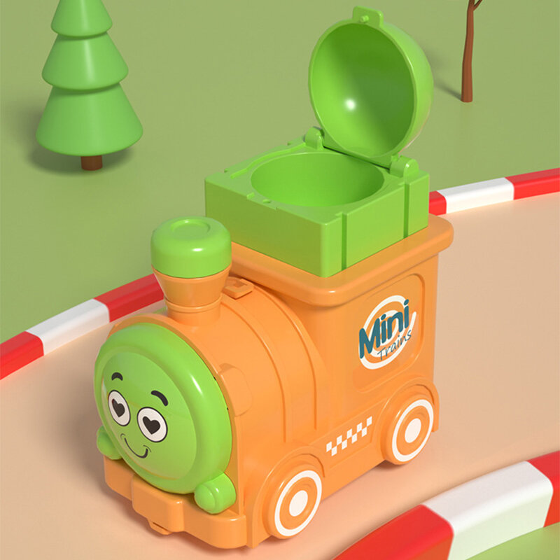 Детский мини-поезд, игрушка, пресс, инерция, трение, вытягивание, мультяшный автомобиль, активность, интерактивные игрушки Монтессори для малышей, мальчиков