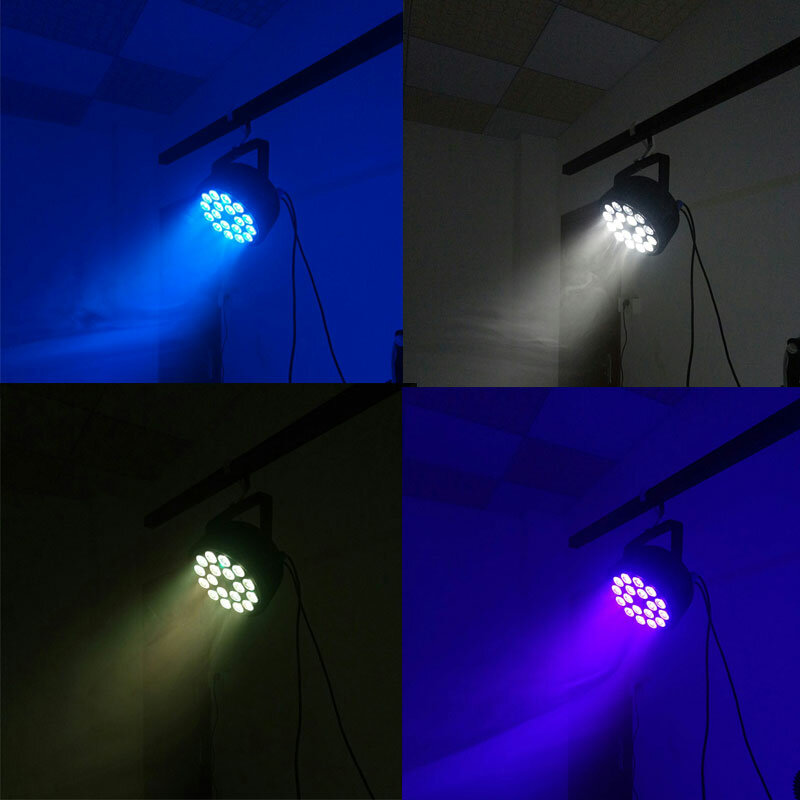 Projecteur LED 18x18W RGBWA UV 6 en 1, éclairage de scène, discothèque, équipement professionnel DJ, DMX Disco