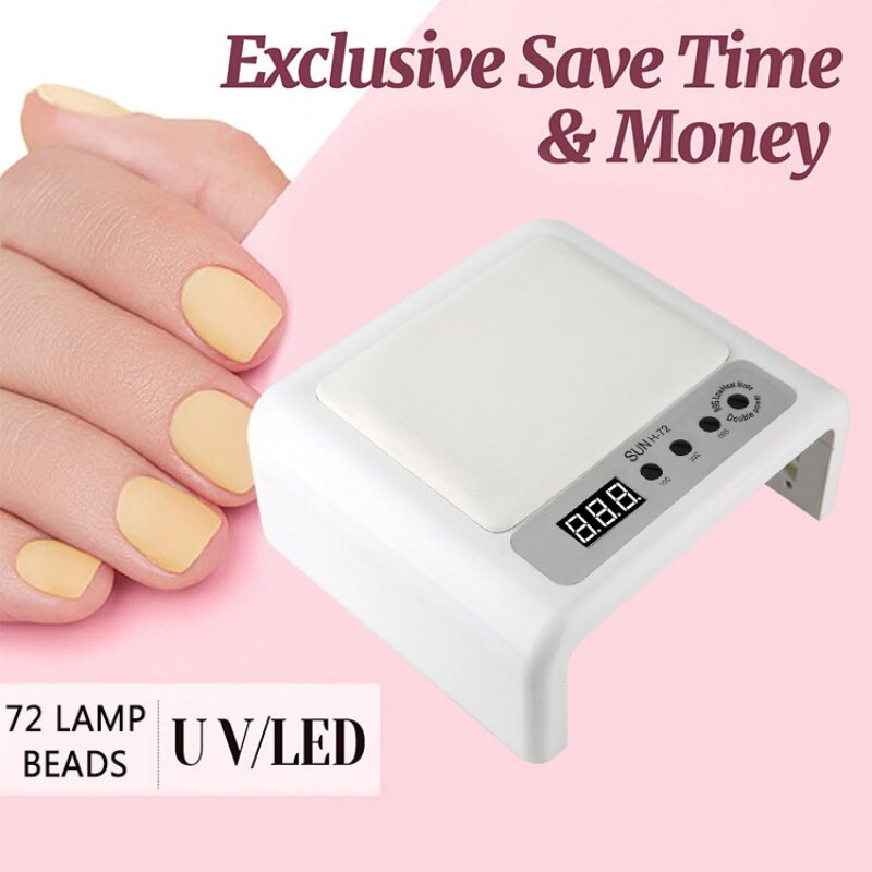 UV LED Nail Art Lamp With Hand Rest Pillow Holder Nail Dryer For Curing All Gel Nail Polish Manicures Salon Tool Equipment