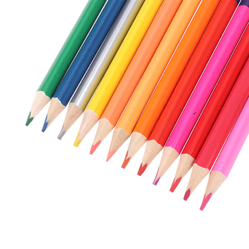 12 Stück Regenbogens tift zweifarbig Kern Bleistift Briefpapier Graffiti Zeichnung Mal werkzeug Büro Schul bedarf