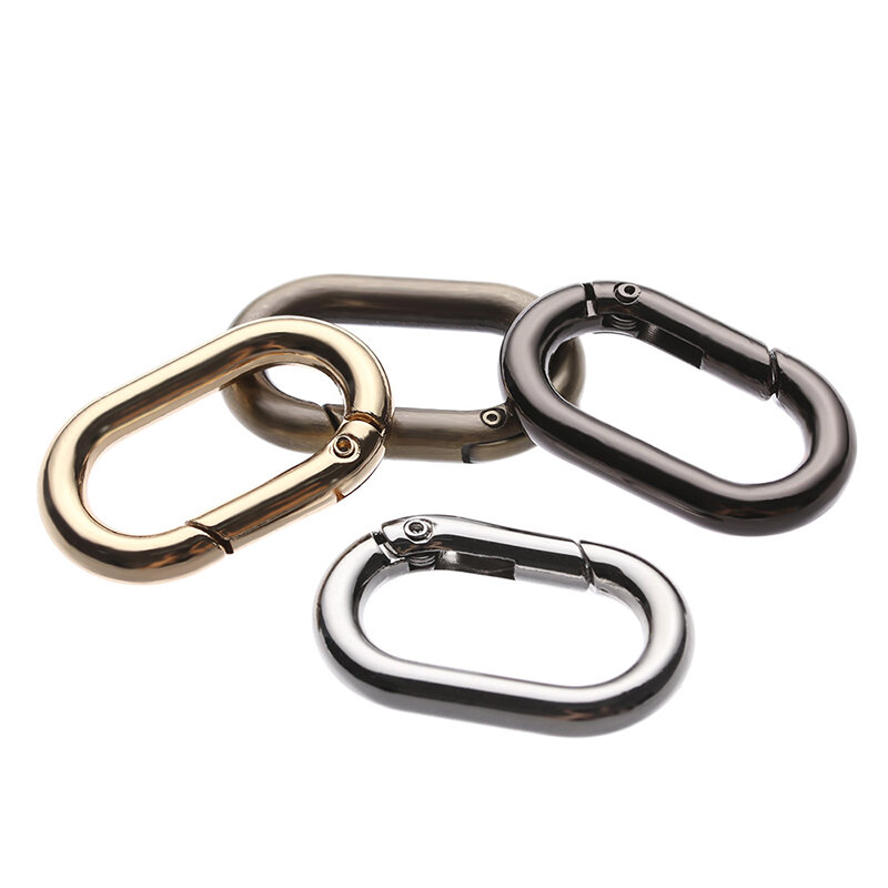 1inch Spring Oval Open Ring Buckles Outdoor Clips Carabiner Purses Handbags Clips Round Push Trigger Snap Hooks