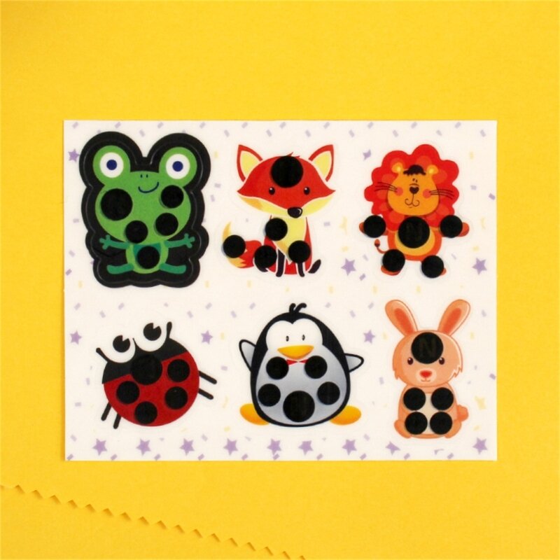 Cartoon Stick-On Fever  Stickers Accurate Forehead Fever Patch Continuously Fever Temperature Monitoring