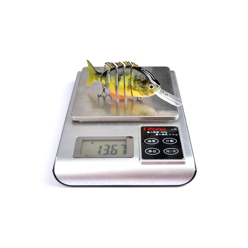 신제품 바이오닉 3D 눈 멀티 섹션 인공 낚시 미끼 10cm 14g, 하드 스윔베이트 플라스틱 물고기 액세서리