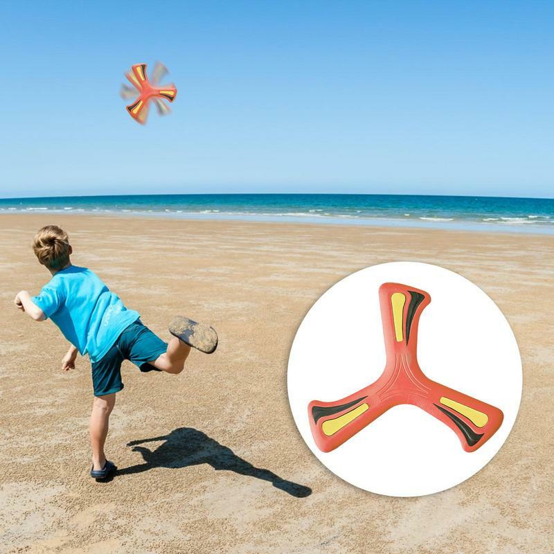 Boomerangs для детей красочные мягкие 3 лопастные возвращающиеся Boomerangs износостойкие и устойчивые к падениям игрушки для детей мальчиков и девочек